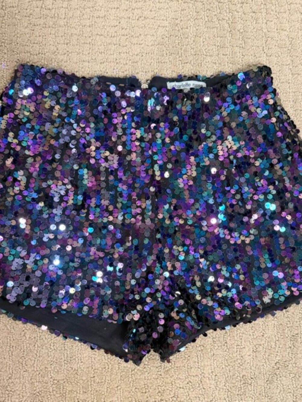 Charlotte Russe Multicolor Sequin Shorts